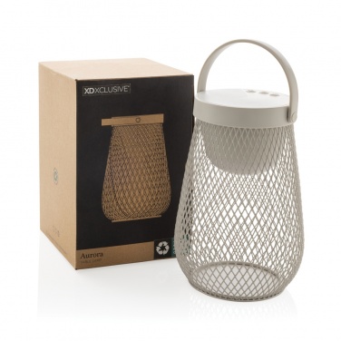 Logo trade promotional giveaways image of: Aurora RCS recycled plastic USB re-chargeable table lamp